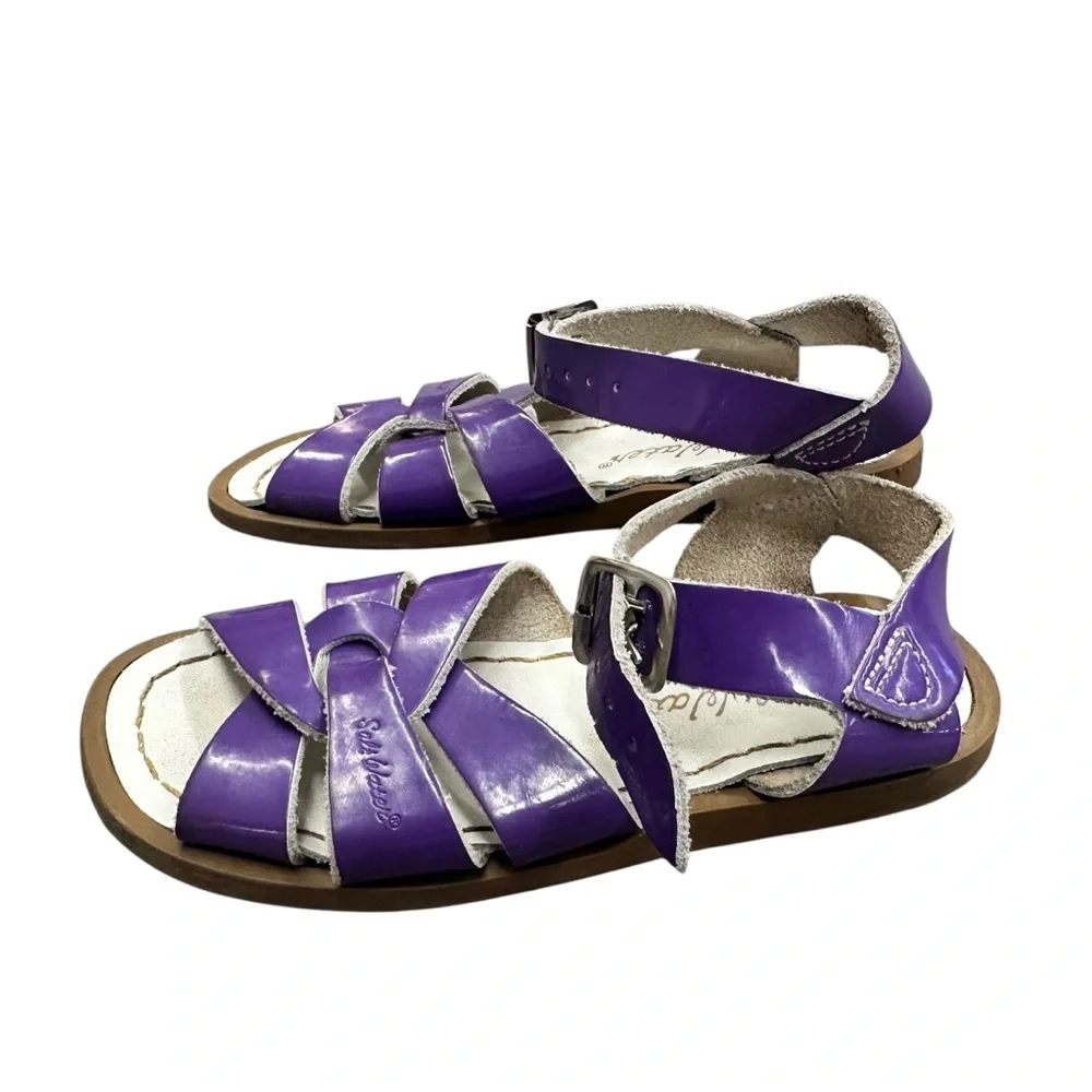 Salt Water Original Sandals Shiny Purple‎ Leather Toddler Size 9